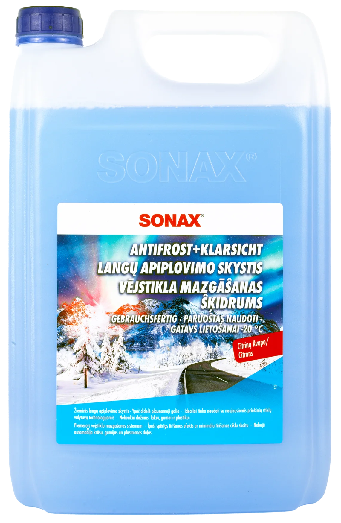 sunao　③ ⑥ Žieminis langų apiplovimo skystis -20°C, 4L - SONAX.lt