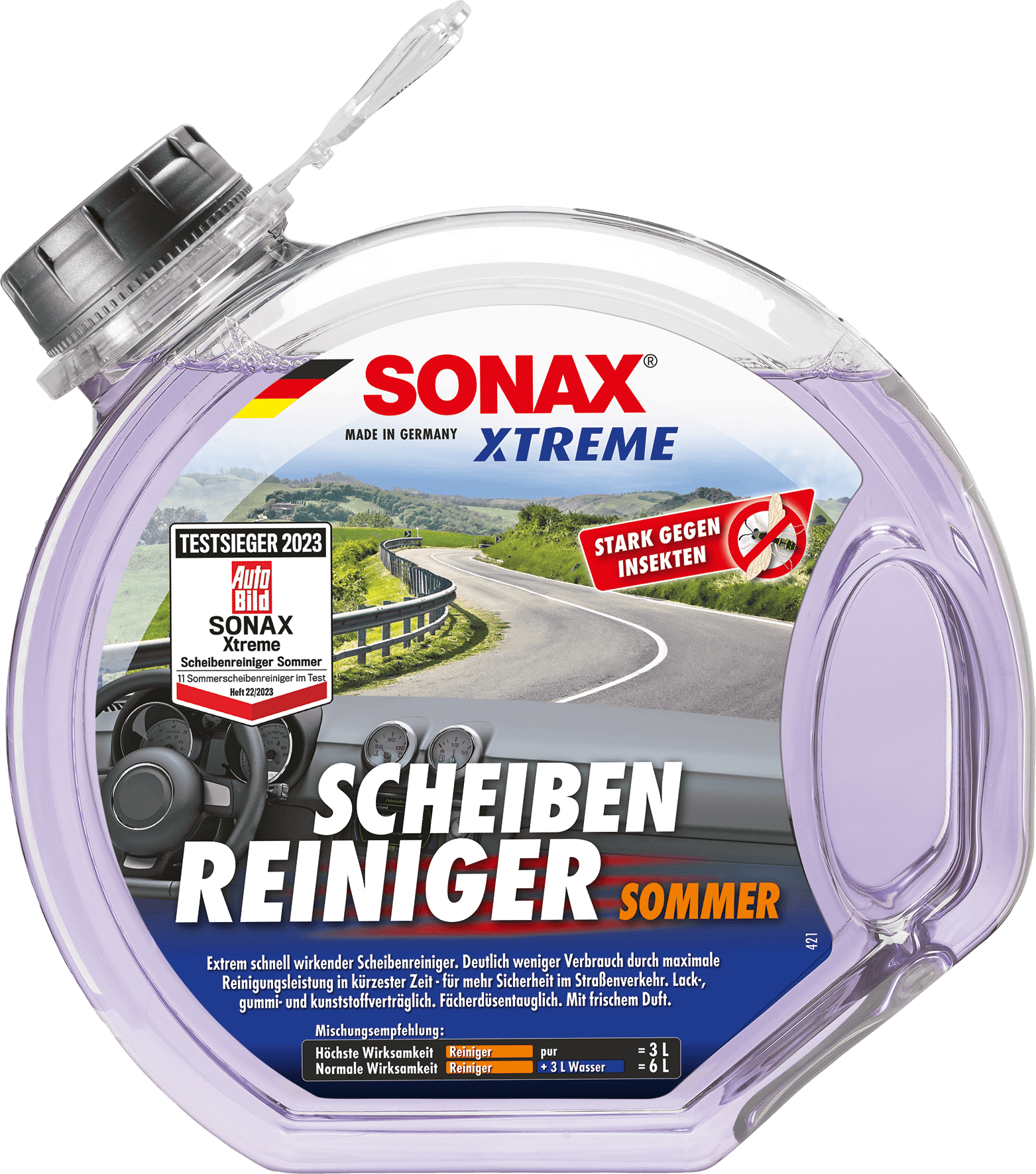 Vasarinis langų apiplovimo skystis SONAX Xtreme
