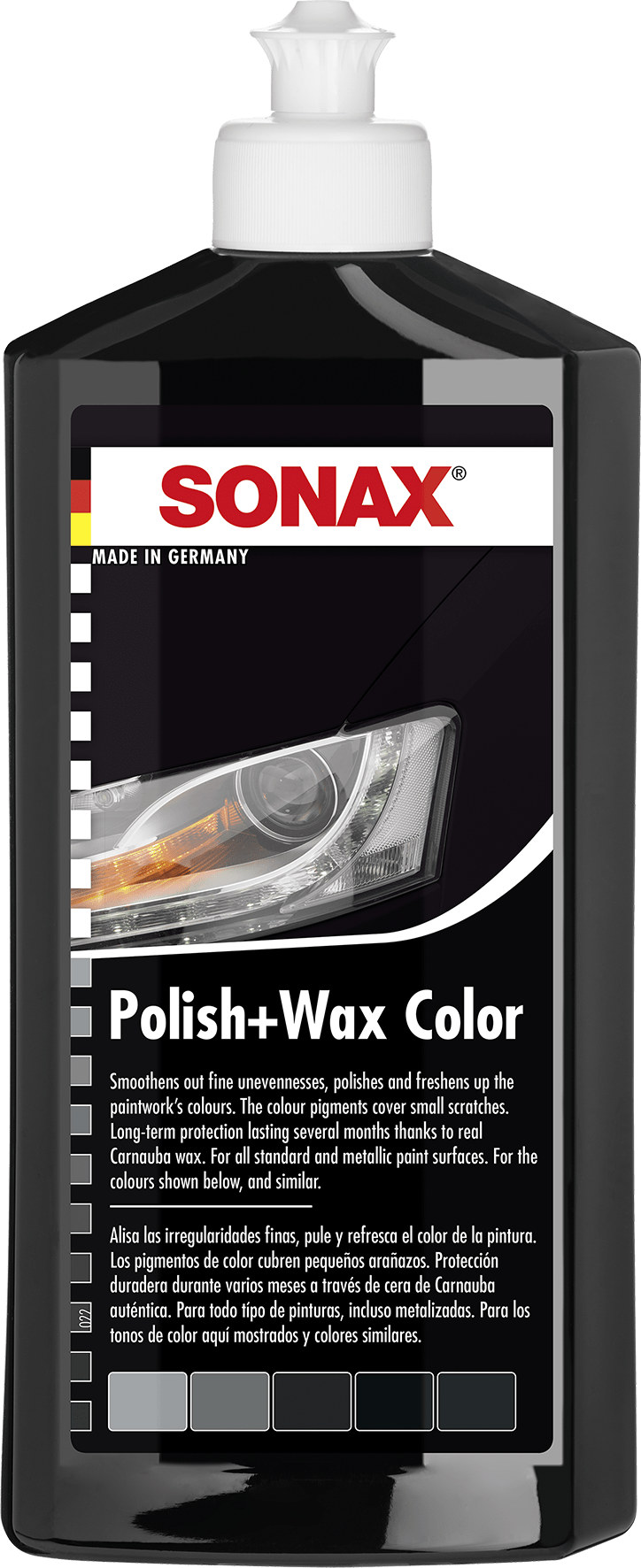 SONAX Juodos spalvos polirolis su vašku Polish&Wax, 250ml