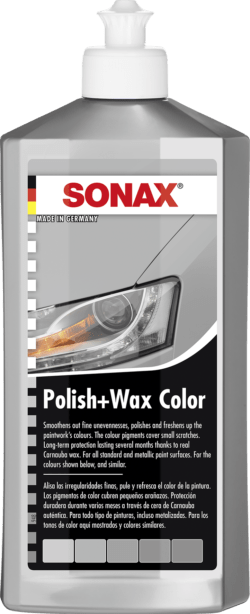 Pilkos spalvos polirolis su vašku SONAX Polish&Wax, 250ml