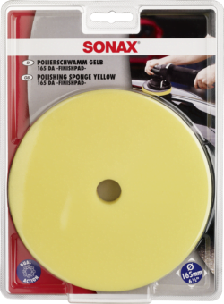 SONAX geltonas poliravimo padas orbitinei mašinėlei, d165mm