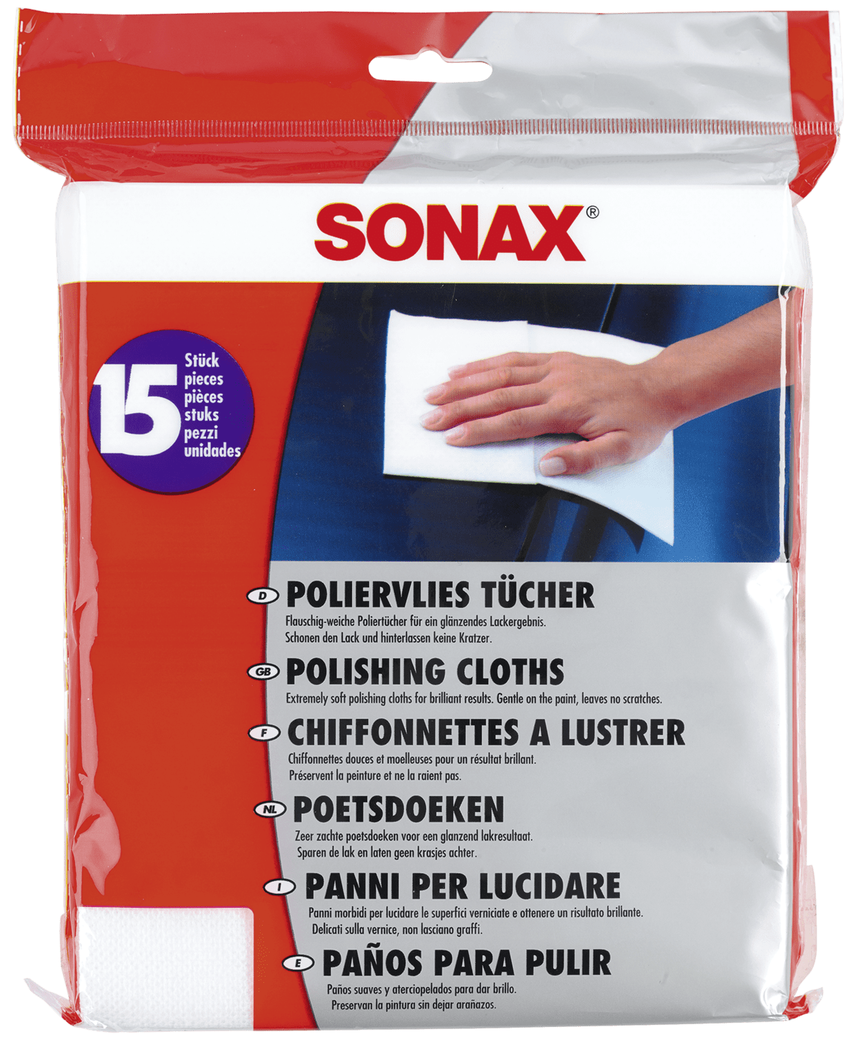Poliravimo servetėlės SONAX 15vnt